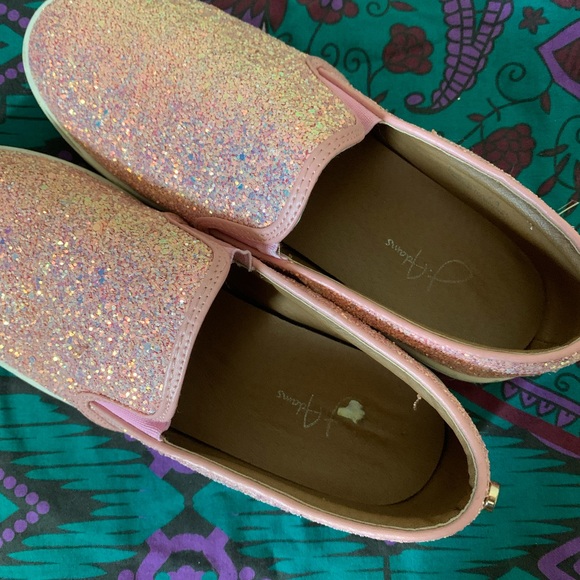 Pink Sparkly Slip Ons - Picture 3 of 5